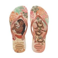 Chinelo Infantil Havaianas Slim Princess Moana Rosa-Feminino