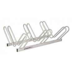 Altmayer Suporte Bicicletário de Chão 03 Vagas - Prata e Cinza claro - Aço Carbono - 82 cm x 30 cm x 36 cm