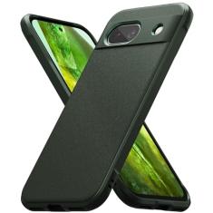 Ringke Capa Onyx para Google Pixel 8a [sensação boa na mão], resistente a óleo e sujeira, proteção aprimorada da lente da câmera, aderência confortável, antiderrapante, capa leve - verde escuro