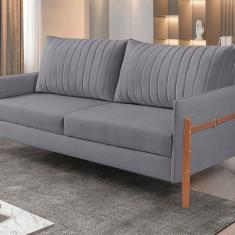 Sofá 2 Lugares Living Orion Design Ergonômico Cinza