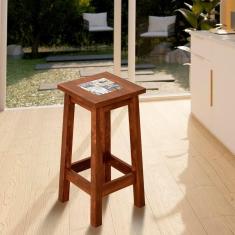 Banqueta Rústica Alta Imbuia Charcharm Shop Jm