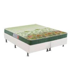 Cama Box Queen: Colchão Espuma Anjos D28/AG65 Pantanal + Base CRC Cour