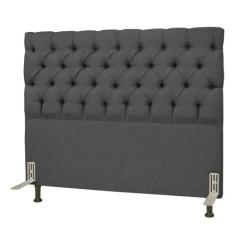 Cabeceira Cama Box Casal 140cm Cristal Linho Cinza - JS Móveis, Linho 