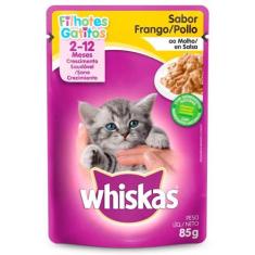 Ração Úmida Whiskas Sachê para Gatos Filhotes Sabor Frango ao Molho 85