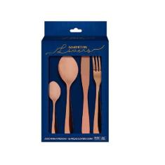Faqueiro Rose Gold 16 peças Lovers Cobre Talheres Gourmet Mix - Marca 