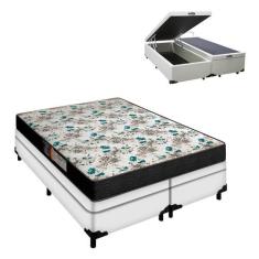 Conjunto Queen com Baú Colchão Veneza D33 24cm e Box Branco - Portobel