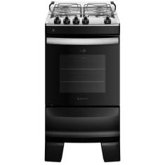 Fogão Atlas Agile Up Inox 4Q Bocas - Preto  Pratikza