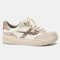 Tênis Via Marte Casual Feminino Cor Bege/Branco - 36