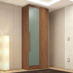 Módulo para Guarda-roupa Smart Canto 1 Porta Espresso Móveis Cinamomo / Verde