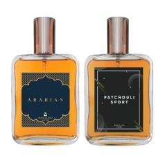 Kit Perfume Masculino - Arabian + Patchouli Sport 100ml - Essência do 