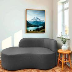 Divã Recamier Orgânico Tokyo 160cm Lado Esquerdo Linho - Doce Sonho Mó