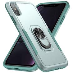 SORAKA Capa para iPhone XS Max com anel de apoio para os pés Capa rígida de PC Capa de TPU macio para amortecedores Capa iPhone XS Max Capa robusta