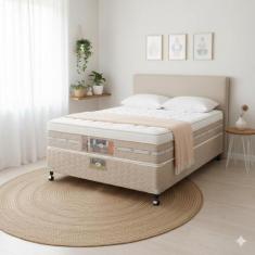 Cama Box Casal Castor Silver Star Air Pocket One Face 138x188x59 + Box