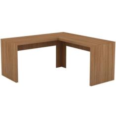 Escrivaninha Mesa Escritório Angular em L ME4116 157,3cm Amêndoa - Tec