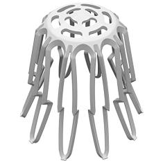 Grelha Hemisférica Flexível Redonda, 88x100 Tigre