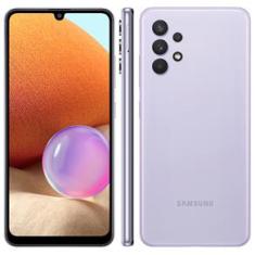 Smartphone Samsung Galaxy A32 Violeta 128GB, 4GB RAM, Tela Infinita 6.4", Câmera Traseira Quádrupla, Bateria de 5000mAh, Dual Chip e Octa Core