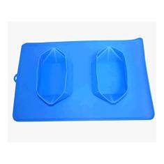 Comedouro e Bebedouro Cachorros E Gatos de Silicone Azul - Quadrado