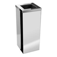 Lixeira Inox Quadrada 50 Litros Com Aro Inox - JSN