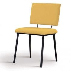 Cadeira para Sala de Jantar Escritório Estofada Base em Aço Antonella 