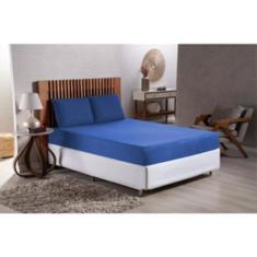 Lençol Cama de Casal Queen Premier 170 Fios com Elástico - Luck Baby, 