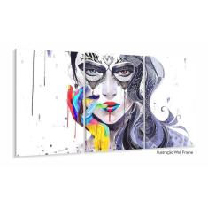 Quadro Decorativo Mulher Moderna para hall 3 peças