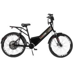 Bicicleta Elétrica Com Bateria De Lítio 48V 13Ah Confort Full Preta -