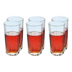 Jogo 6 Copos Água Suco Vidro Conjunto 350Ml 14 X 7 - G-Horse