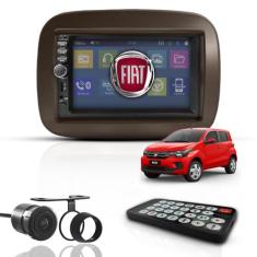 Kit Central Multimidia 2 Din Mp5 7" Bt Espelha Dvd Fiat Mobi - First O