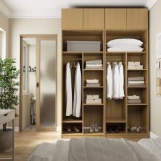 Guarda-roupa Modulado 4 Peças 4 Portas Jade Cabecasa Madeiramadeira Avelã