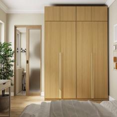 Guarda-roupa Modulado 4 Peças 8 Portas Jade Cabecasa Madeiramadeira Avelã