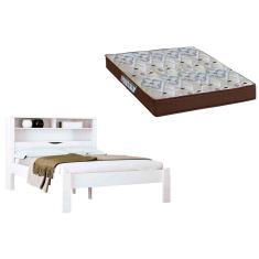 Colchão Casal D45 Ortobom + Cama Invicta Branco
