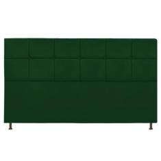 Cabeceira Estofada Damares 195 cm King Size Com Botonê Suede Verde - A