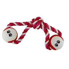 Brinquedo Mordedor Western para Cães Corda com Bolas