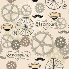 Papel De Parede Adesivo Lavável Rodas E Engrenagens 6m