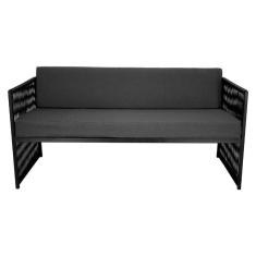 Namoradeira Santiago Para área Externa De Fibra Sintética Preto/cinza