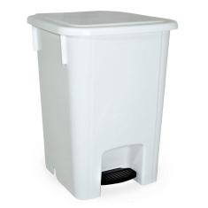Lixeira com Tampa e Pedal 15L Branca 1 UN Bralimpia