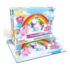 Quebra-Cabeça Infantil Unicórnio Baby Com 24 Peças Grandes - Pais e Filhos