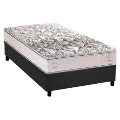 Cama Box Solteiro: Colchão Espuma Herval Ergoplus/Ep Anatômico + Base Crc Suede Gray(88X188)