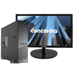 Computador SFF Concórdia Completo Com Monitor 21,5'' Processador Core 