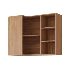 Armário Aéreo p/ Cozinha Estela de Canto c/ 5 Nichos 92cm Freijo - MGM