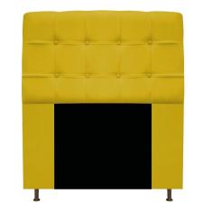 Cabeceira Estofada Mel 90 Cm Solteiro Suede Amarelo