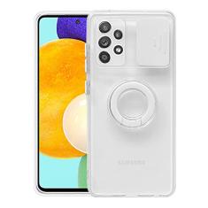 Lente da câmera deslizante proteger capa do telefone para Samsung Galaxy A12 A32 5G A52 A72 S21 Plus S22 ultra transparente anel titular tampa traseira, T1, para Samsung A72