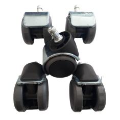 Rodizio Para Cadeira De Escritório Cromado Roda Pu Kit S90