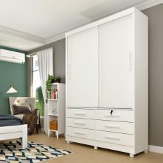 Guarda Roupa Casal 2 Portas 6 Gavetas Chicago Tcil Móveis Neve