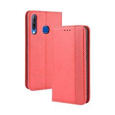Capa para Infinix S4 X626, capa flip carteira de couro para Infinix S4 X626, capa magnética retrô para telefone, capa carteira com compartimentos para cartão