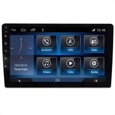 Central Multimídia Android 11 MP5 Slim 10 Polegadas USB Sd Card Aux Bl