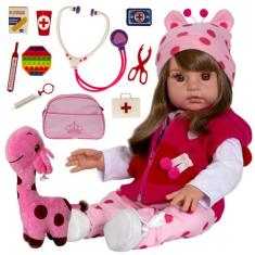 Boneca Reborn Baby Girafinha Kit Completo Enviamos Hoje - Cegonha Rebo