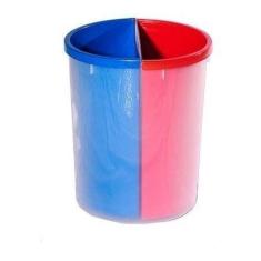 Lixeira Mix Plástico Com 2 Divisões Para Coleta Seletiva - JSN