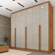 Guarda Roupa Casal 6 Portas 6 Gavetas Sol Cinamomo-off White