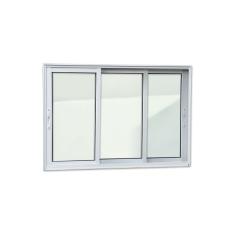Janela Elite 3 Folhas Moveis Sequenciais 100 X 150 Vidro Liso Branco